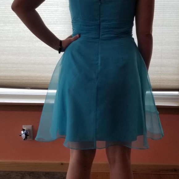 Short Strapless Organza Dress - Picture 4 of 4